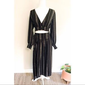 Boho Linen Pant & Crop Top Set